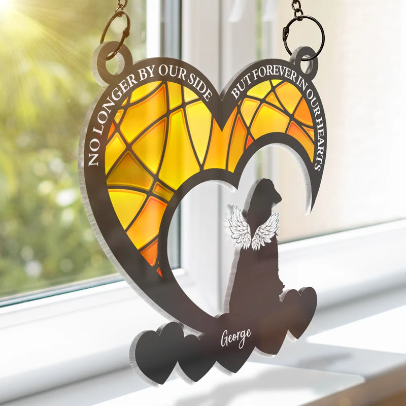 Pet Memorial My Hardest Goodbye Dog Cat - Personalized Window Hanging Suncatcher Ornament