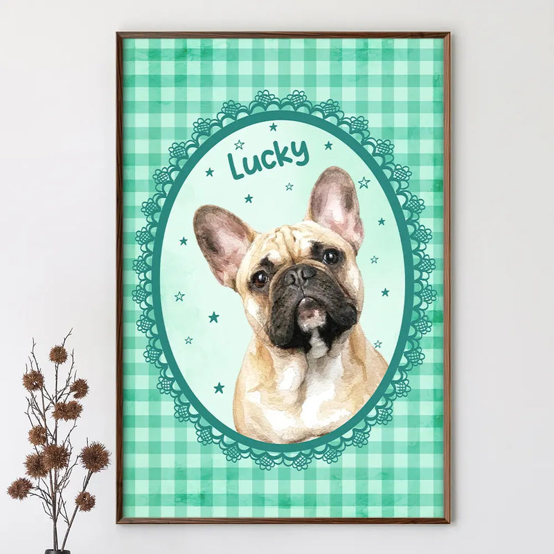 Custom Photo, Pet Lovers, Pet Mom, Happy - Custom Photo Realistic Watercolor Art Pet Portrait Cute Gift - Personalized Poster