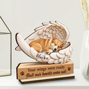 Art Design, Healing, Pet Memorial, Pet Lovers, Memorial, Photo - Sleeping Dog Cat Baby - Custom Photo Sleeping Angel If Love Alone Could Have Kept You Here Dog Cat Remembrance - Personalized Custom Shaped Wooden Plaque