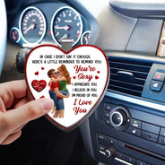 Love,Gift For Couples,Gift For Husband,Gift For Wife,Gift For Boyfriend,Gift For Girlfriend - In Case I Don't Say It Enough 3D Kissing Couples - Personalized Custom Shaped Acrylic Car Visor Clip