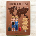Travel, Gift For Couples, Old Couples, Gift For Yourself - Travel Bucket List For Couples And Travel Lovers - Personalized Leather Journal