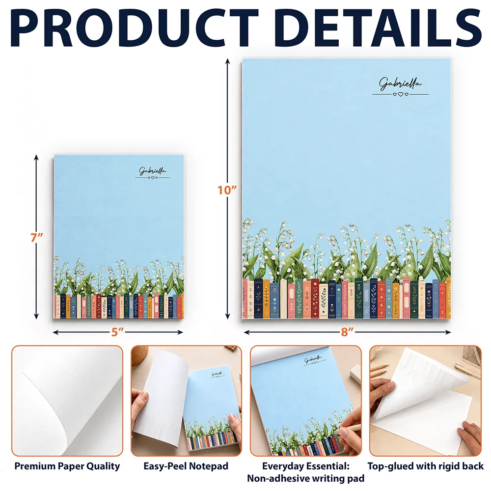 Cozy,Reading,Gift For Yourself,Gift For Women,Icon - Where Birth Flowers Bloom For Book Lovers - Personalized Notepad