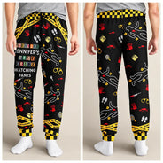 Christmas, Custom Text, Gift For Women, Gift For Yourself, Gifts For Her, Happy - Gift For True Crime Lovers - Personalized Binge Watching Pajama Pants