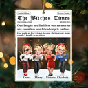 Gift For Bestie,Gift For Sisters,Happy,Christmas - A True Friendship Is A Journey The Besties Times - Personalized Custom Shaped Acrylic Ornament