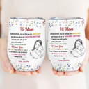 New Mom,Love,Gift For Mother - Custom Photo The World's Best Mommy Belongs To Me - Personalized Wine Tumbler