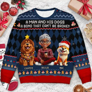 A Bond That Can't Be Broken Dog Lover 3D Effect - Personalized Unisex Ugly Sweater