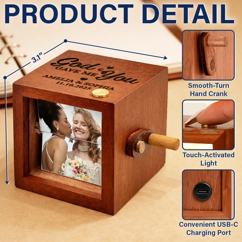 Gift For Couples,Old Couples,Gift For Husband,Gift For Wife,LGBT,Love,Married ,Engaged,Wedding,Wedding Anniversary - Custom Photo The Date We Became Mr & Mrs Wedding Couple - Personalized Flipbook Frame Animation Machine