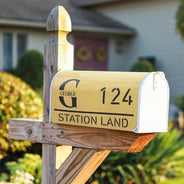 Family, Happy - Welcome House Address Number Sign - Personalized Mailbox Cover