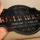 Gift For Yourself,Gift For Women,Gift For Men,Family,Grilling,Patio,Happy,Non-Eng,Vector - Pub Shed Good Friends Good Times - Personalised Cutout Metal Sign