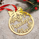 Family, Happy, Christmas, Gift For Bestie - Christmas Ornaments With Name - Personalized DIY Mirror Acrylic Ornament