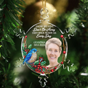 Family,Christmas,Memorial,Sad - Custom Photo I'm Always With You Memorial - Personalized Snowflakes Shaped Glass Ornament