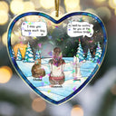 Sad,Memorial,Dog Lovers,Pet Lovers,Dog Mom,Cat Lovers,Christmas - I Miss You Memorial Dog Cat - Personalized Holographic Acrylic Ornament