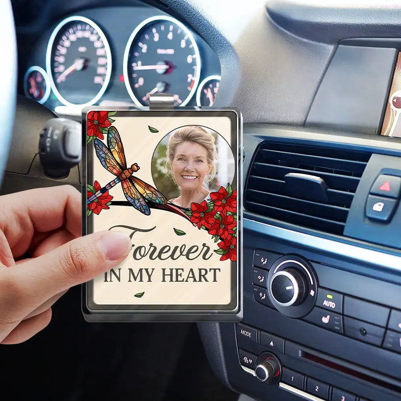Sad,Memorial,Family,Gift For Grandparents,Parents,Gift For Sibling - Custom Photo Memorial I'm Always With You - Personalized Custom Shaped Acrylic Car Visor Clip
