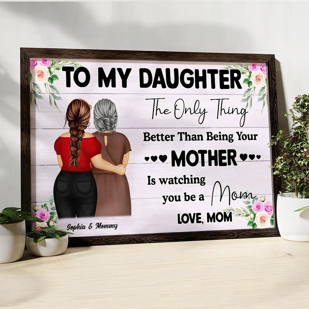 Watching You Being A Mom Mother To Daughter - Personalized Poster