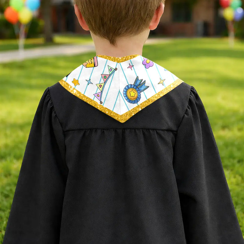 Graduation,Happy,Gift For Kids - Congrats Graduation Cute Kid - Personalized Kid Graduation Stole