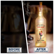 Gift For Couples,Love,Gift For Husband,Gift For Wife,Gift For Boyfriend,Gift For Girlfriend,LGBT - Calendar I Met You Liked You Love You Forever - Personalized Bottle Light