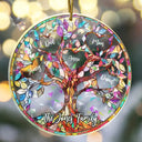 Christmas,Family,Parents,Gift For Grandparents - Family Unbreakable Bond Tree Of Life - Personalized Holographic Acrylic Ornament