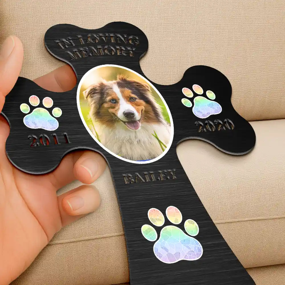 Memorial,Sad,Pet Lovers - Custom Photo In Loving Memory Pet - Personalized Metal Garden Stake