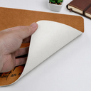 Gift For Bestie,Old Best friends,Non-Eng,Photo - Pencil Sketch,Sentimental - Custom Photo Pencil Sketch A True Friendship Is A Journey Without An End - Personalized Leather Desk Mat