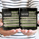Gift For Father,Gift For Grandpa,Independence Day,Custom Text,Confident - Stars & Stripes US Flag American Dad Grandpa - Personalized Mug