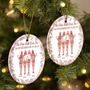 Gift For Bestie,Gifts For Colleagues,Gift For Sisters,Funny,Gift For Sibling,Christmas - No One Will Ever Be As Entertained By Us As Us Bestie Toile - Personalized Circle Ceramic Ornament