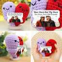 Old Best friends,Gift For Bestie,Gift For Sisters,Happy,Custom Photo - Custom Photo Your Heart And My Heart Are Very Old Friends - Personalized Doll Crochet With Custom Card