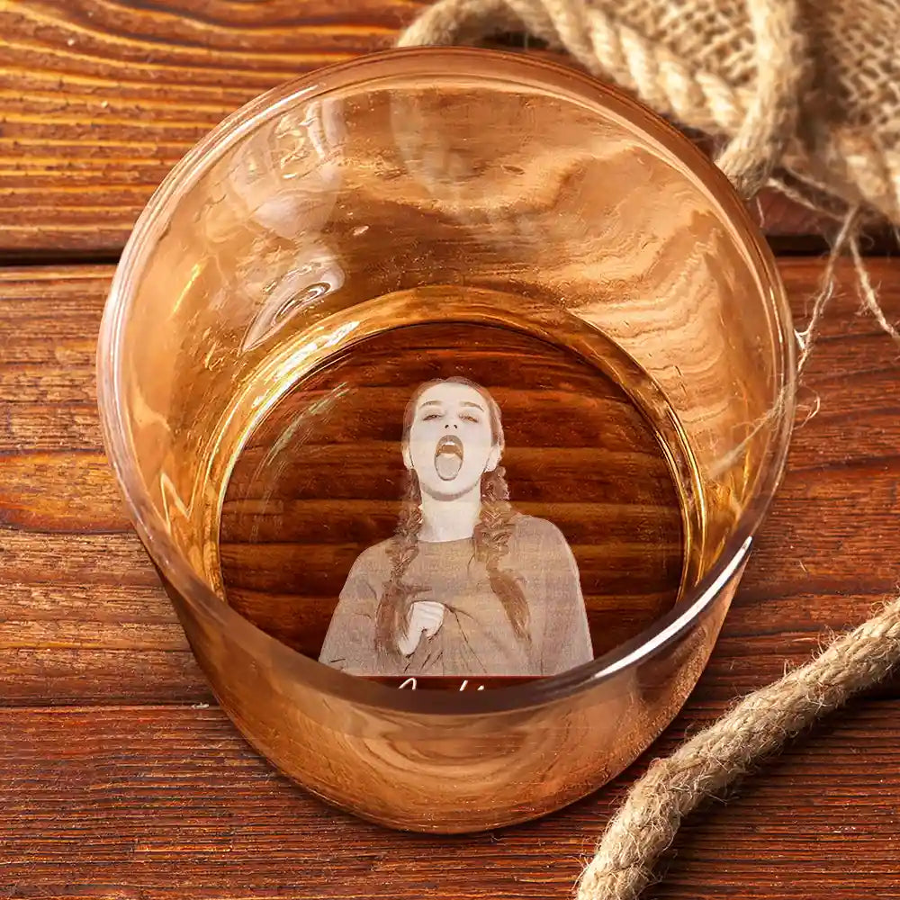 Gift For Couples,Gift For Husband,Gift For Wife,Gift For Boyfriend,Gift For Girlfriend,Love - Custom Photo Wife Girlfriend Sexy Photo - Personalized Whiskey Glass