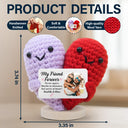 Gift For Bestie,Gift For Sisters,Happy,Custom Photo,Long Distance - Custom Photo My Friend Forever Never Apart - Personalized Doll Crochet With Custom Card