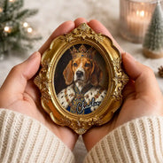 Art Design,Christmas,Custom Photo,Pet Lovers,Photo - Renaissance Royal Portrait,Playful - Gift For Pet Lovers - Personalized Custom Photo Royal Portrait Ornate Frame