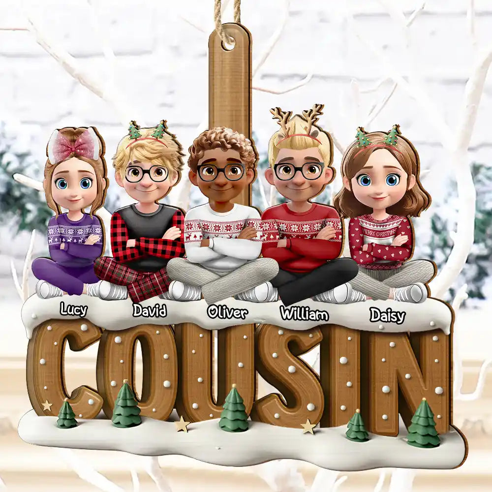 Happy, Gift For Bestie, Gifts For Colleagues, Gift For Sisters, Gift For Sibling, Gift For Brothers, Cousin, Christmas - Besties Sisters Colleagues Christmas Tree - Personalized Custom Shaped Wooden Ornament