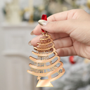 Family,Happy,Christmas - Christmas Family Trees - Personalized DIY Mirror Acrylic Ornament