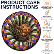 Top Market,Humorous,Halloween,Gift For Yourself,Icon - Halloween 3D Effect Skeleton Witch Horor Vortex Quilted Doormat - Personalized Custom Shaped Rug