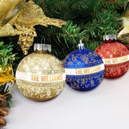 Family,Happy,Christmas,Gift For Bestie - Merry Christmas With Name - Personalized Ball Ornament
