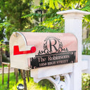 Family, Happy - Welcome Family Name Monogram - Personalized Mailbox Cover