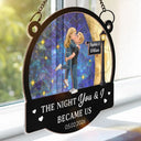 Gift For Couples,Gift For Boyfriend,Gift For Girlfriend,Gift For Wife,Gift For Husband,Love - Moon Phase Love You To The Moon And Back - Personalized Window Hanging Suncatcher Ornament