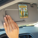 Gift For Father,Custom Photo,Fishing,Art Design,Playful,Photo - Toybox Figure - Custom Photo Toybox Figure Fishing Man Dad Grandpa Limited Edition - Personalized Custom Shaped Acrylic Car Visor Clip
