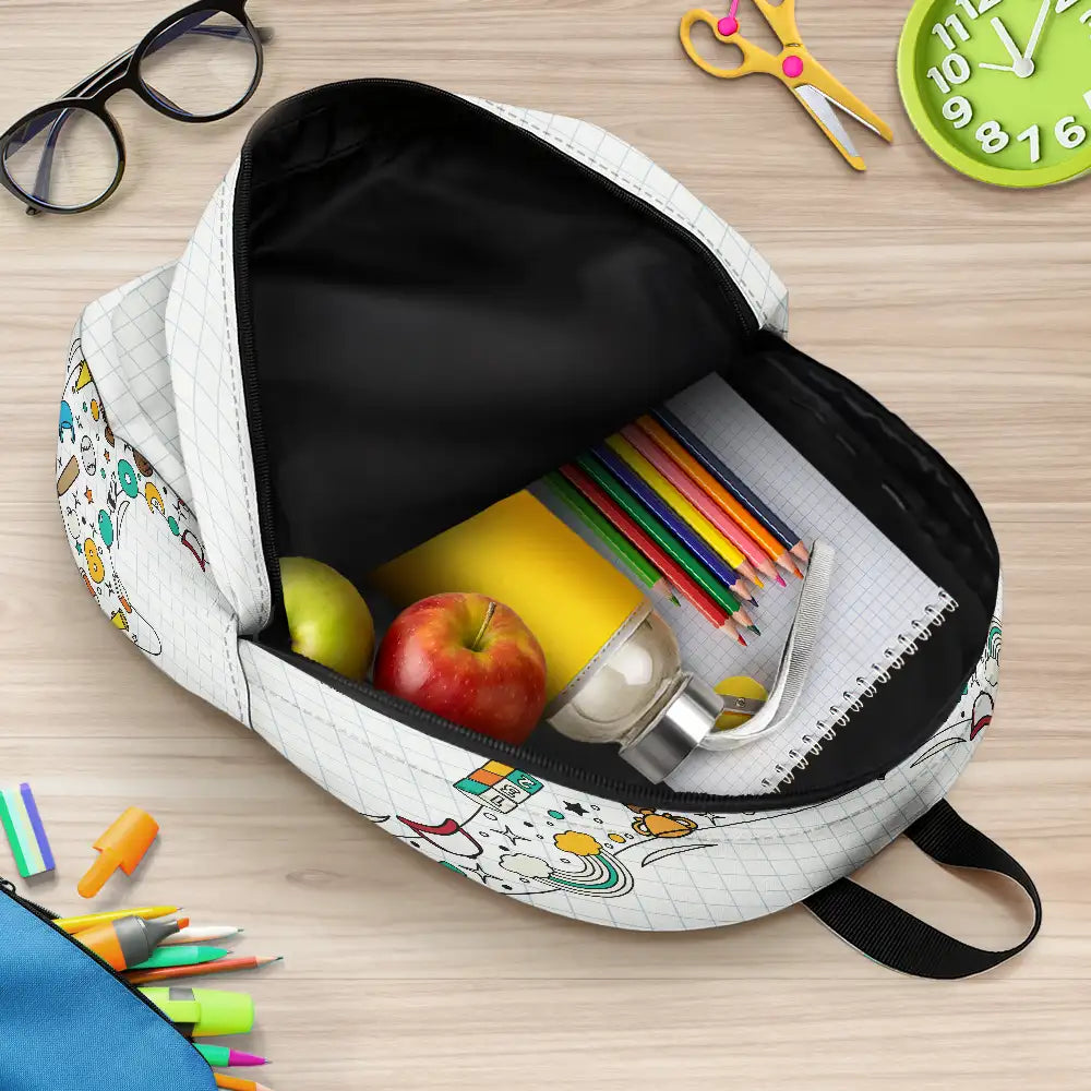 Back To School,Gift For Kids - Custom Photo Kid Can Be Anything - Personalized Canvas Backpack