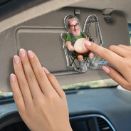 Humorous,Gift For Men,Fishing,Custom Photo,Gift For Yourself,Summer,Cut-Face Photo - Custom Photo Reel Cool Dad Bod - Personalized Squishy Acrylic Car Visor Clip