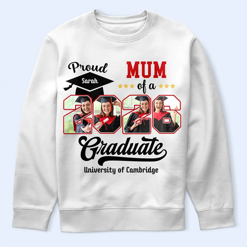 Gift For Yourself,Gift For Women,Gift For Men,Parents,Gift For Mother,Gift For Father,Graduation,Happy - Custom Photo Proud Family Of A Graduate - Personalised T Shirt