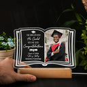 Gift For Yourself,Gift For Women,Gift For Men,Graduation,Happy - Custom Photo She Believed She Could - Graduation Gift - Personalised 3D Led Light Wooden Base