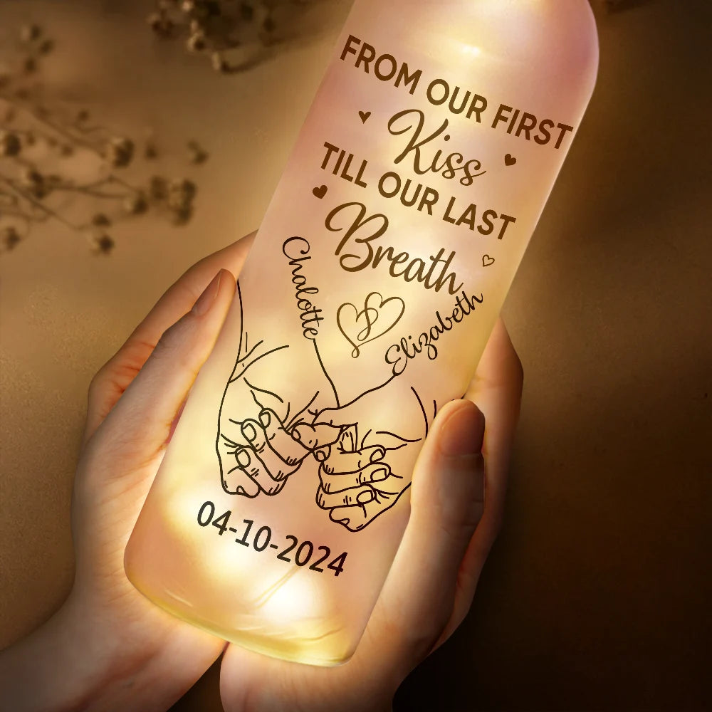 Gift For Couples, Gift For Husband, Gift For Wife - Couple You And Me We Got This - Personalized Bottle Light