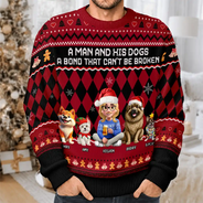A Bond That Can't Be Broken Dog Lover 3D Effect - Personalized Unisex Ugly Sweater