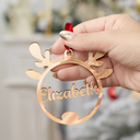 Family, Happy, Christmas, Gift For Bestie - Christmas Ornaments With Name - Personalized DIY Mirror Acrylic Ornament