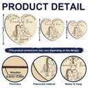 Custom Photo Pencil Sketch First Christmas As A Family Of Four - Personalized Custom Shaped Wooden Ornament