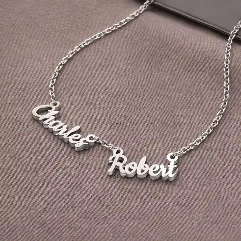 Gift For Bestie, Family, Happy - Perfect Jewelry Gift for Lover Besties Mom - Personalized Letter Necklace