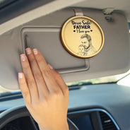 Gift For Wife,Gift For Girlfriend,Gift For Yourself,Gift For Women,Gift For Mother,Gift For Daughter,Gift For Sisters,Gift For Bestie,Gifts For Colleagues,Teacher,Back To School,Top Market,Icon,Cozy - Custom Photo Pencil Sketch Drive Safe Daddy I Love You - Personalized Custom Shaped Car Visor Clip