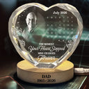 Top Market, Custom Photo, Sympathetic, Family, Memorial, Upload Full Photo, Calendar - Custom Photo Calendar The Moment Your Heart Stopped Memorial - Personalized Crystal Heart Shaped Lamp