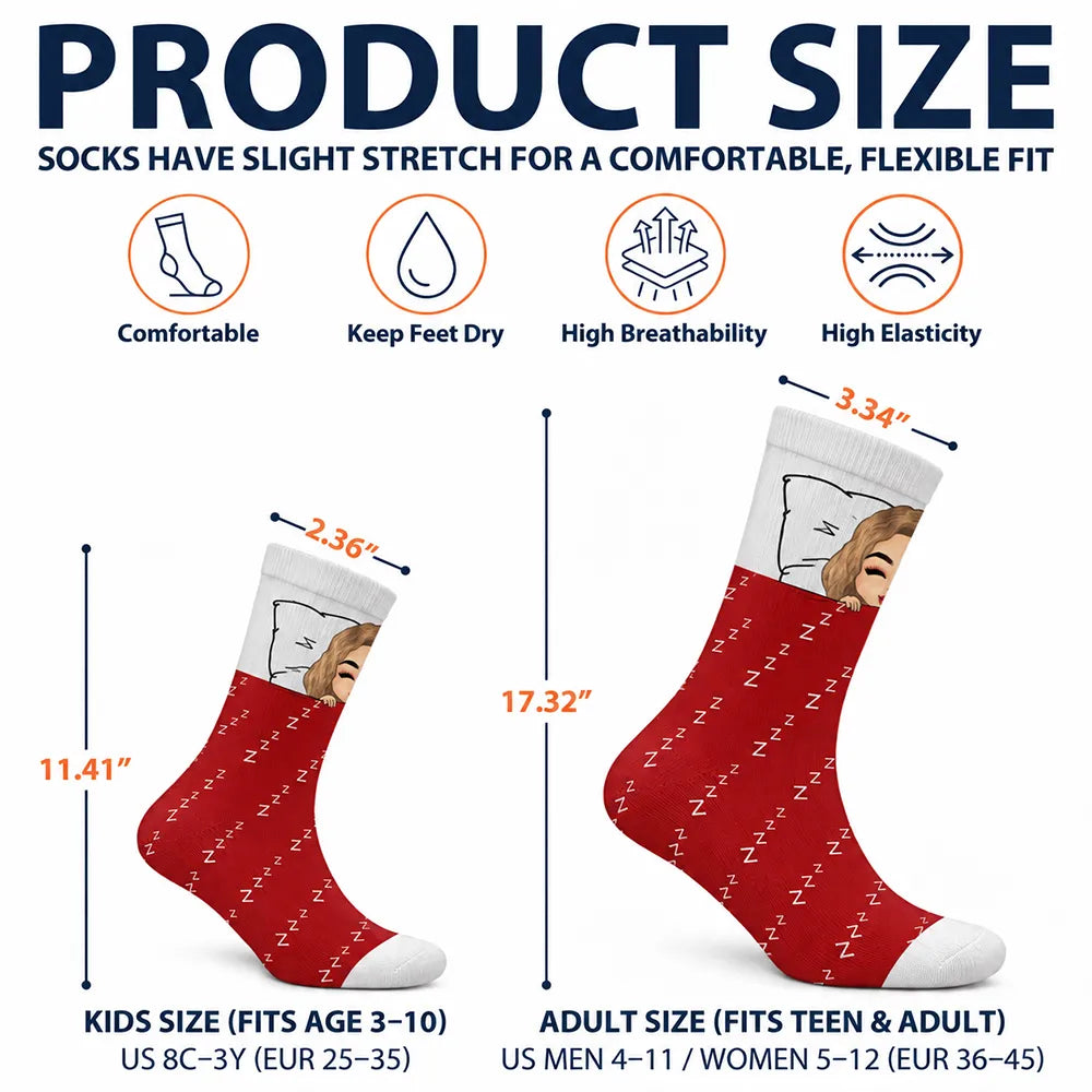 Je repose mes yeux - Cadeau pour vous-même - Chaussettes personnalisées