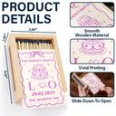 Gift For Couples, Engaged, Married, Love - The Perfect Match Engaged Married - Personalized Wooden Matchbox