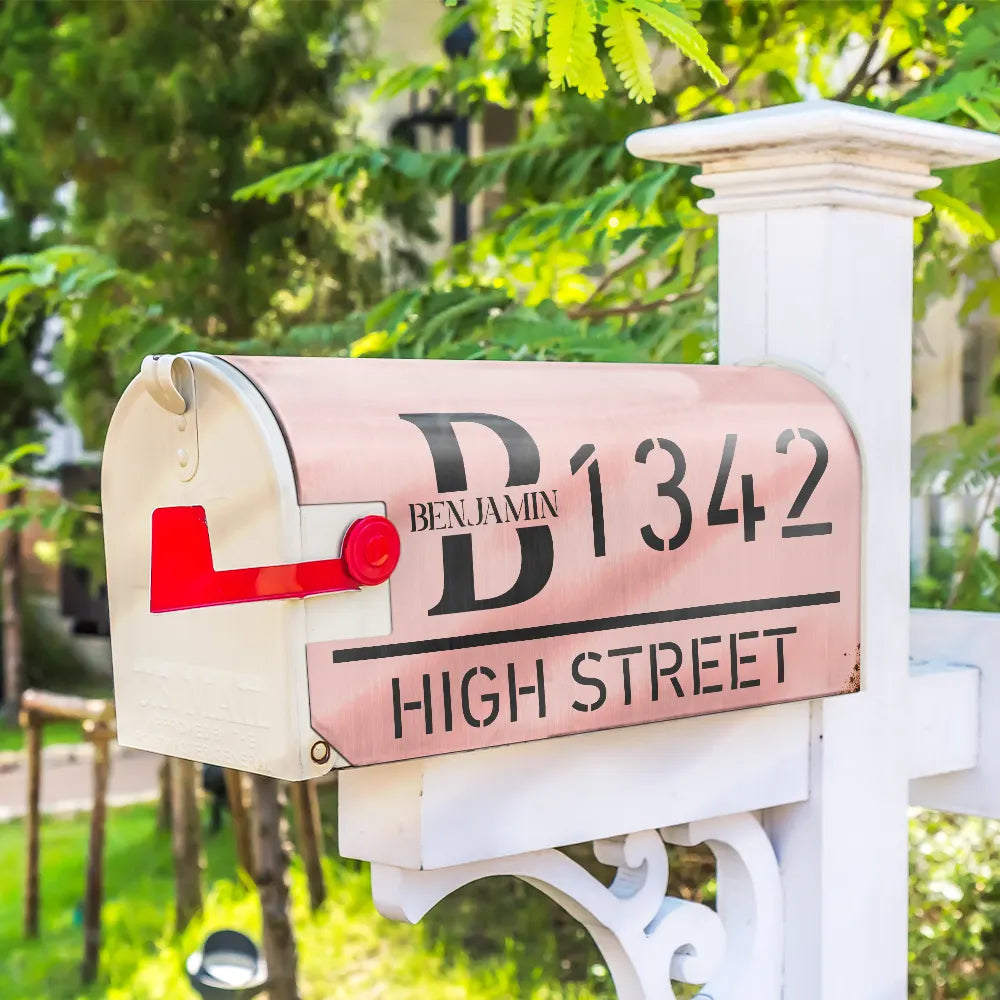 Family, Happy - Welcome House Address Number Sign - Personalized Mailbox Cover